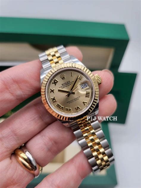 rolex datejust 27|Rolex Datejust 28mm two tone.